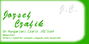 jozsef czafik business card